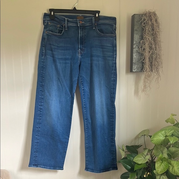 MOTHER Denim - MOTHER mid Rise Blue Jeans rambler ankle, zip